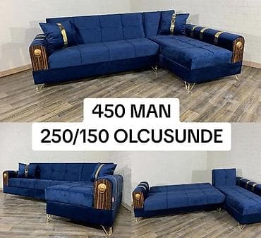 armut koltuk: Künc divan, Yeni, Açılan, Bazalı, Vеlur parça, Rayonlara çatdırılma — 1