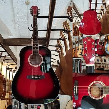 gitara çexolu: Akustik gitara Rivertone LD18 Simlərin sayı: 6 Üst: Şam ağacı Qol: Gül — 1