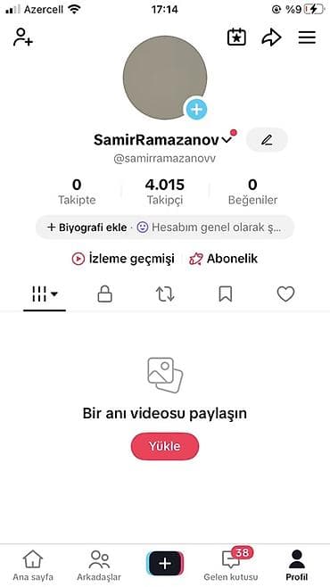 Satılır – TikTok Hesabı (4015 izləyici) Satılır, tam işlək TikTok