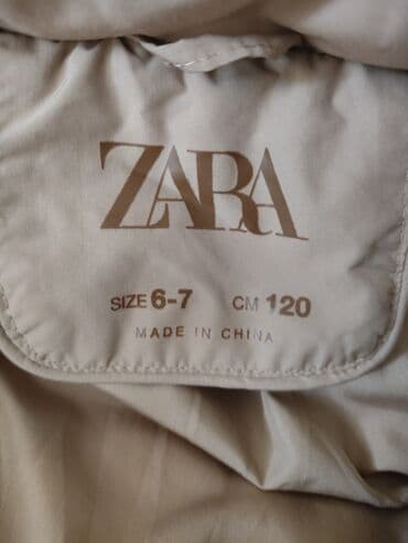 uşaqlar üçün kapüşonlu jiletkalar: ZARA uşaq qış gödəkçəsi - Ölçü: 6-7 yaş, 120 sm - Rəng: bej - Model — 2