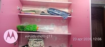 taxt altı: İkiqapılı divar şkafı – çəhrayı - Material: laminat/MDF tipli lövhə - — 5