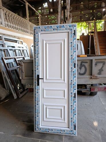 пластиковые двери для ванной: Açıq rəngli PVC interyer qapıları - Material: PVC/profil (markalar — 1