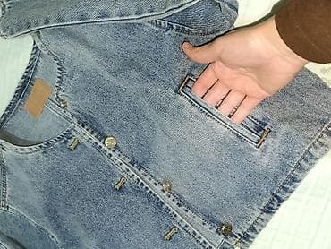 vozol ucuz: AMISU brendinin qadın üçün denim gödəkçəsi - Material: klassik mavi — 4