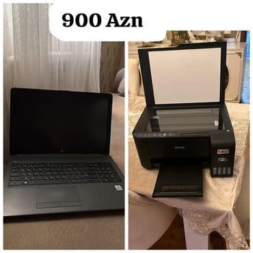 kompüter alisi: Aynur92👑kod9165 Qiymet:900 Azn Notebook ve printer satilir 1 aydi — 1