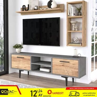 тумба под телевизор в баку: Новый, Прямой ТВ стенд, С полками, Ламинат, Азербайджан — 1