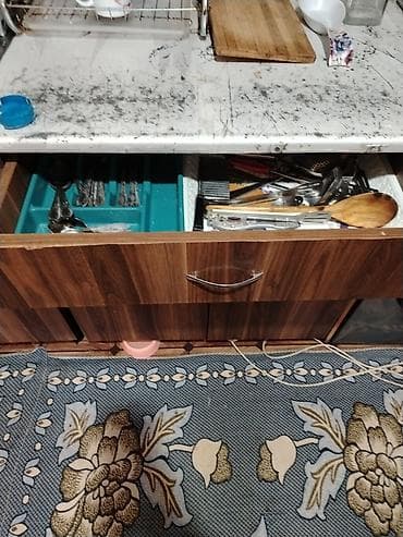 Mətbəx mebeli: Mətbəx mebel dəsti – qoz ağacı rəngində MDF/Laminat örtüklü. - Üst və — 5