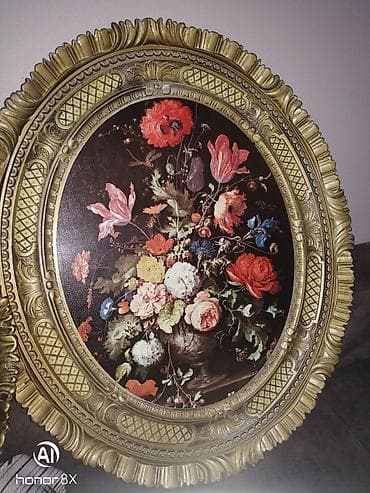 leon sekilleri: Oval çərçivəli dekorativ rəsm tablo - Mövzu: klassik üslubda — 1