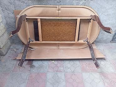 stul cexolu: Qonaq otağı üçün, İşlənmiş, Qatlanan, Oval masa, 6 stul — 4