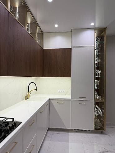Müasir dizaynlı L formalı mətbəx mebeli komplekti - Üslub: Minimalist — 3