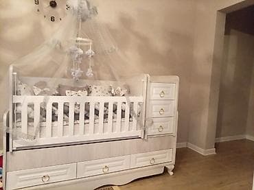 tül beşik: Oğlan və qız üçün, Yeni, Dördbucaq, Beşik, Dəst ilə, Yellənmə mexanizmsiz — 5