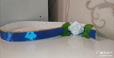 parça bez: Əl işləri dəsti – dekorativ saxlama qutusu və xonça - Yaşıl-qızılı — 4