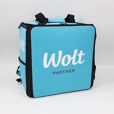 usta cantasi: Wolt Partner termo çatdırılma çantası - Rəng: açıq mavi, qara — 1