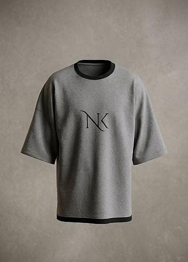 черные мужские футболки: Uniseks qısaqol t‑şört - Rəng: tünd boz (boğaz və etek hissəsində — 2