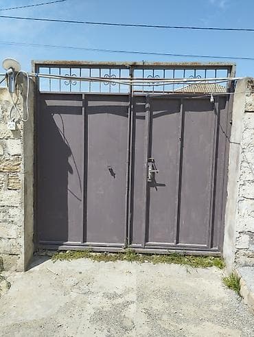 Dəmir Həyət darvazası, Mexaniki, Qapı ilə, rəng - Boz — 3