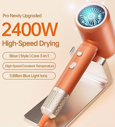 hava cəkən: 2400W Yüksək Sürətli Fen – Peşəkar 3‑ü 1‑də üfürmə, forma və qulluq — 6