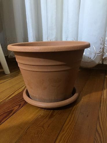 dibcəklər: Bitki dibçəkləri dəsti - Material: plastik (terracotta rəngli və — 1