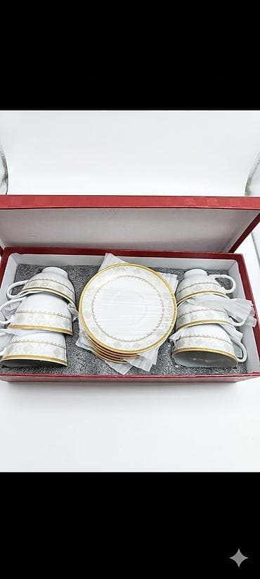 caydan: Çay dəsti, rəng - Ağ, Farfor — 2