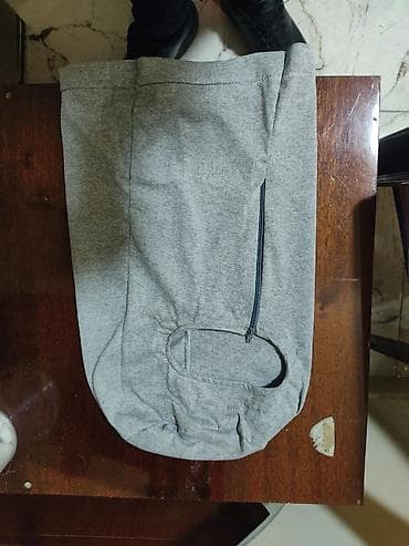 fehle geyimi: Boz rəngli kapüşonlu boyunluq/maska - Material: yumşaq, elastik — 2