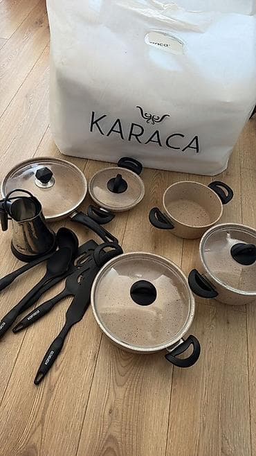 karaca баку: Кастрюля, цвет - Бежевый, Антипригарный, Karaca, Турция — 1