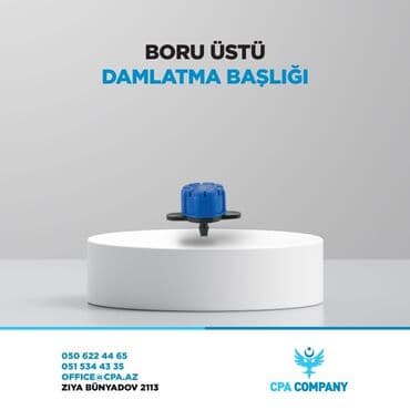 Саженцы растений: Bu damcı başlıqları boruların üzərinə quraşdırılaraq bitkilərin — 1