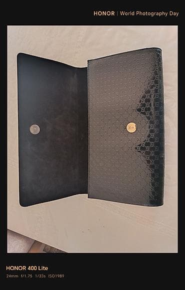 hermes deri çanta: Gucci Signature (Microguccissima) Patent Leather Clutch orjinaldı — 3