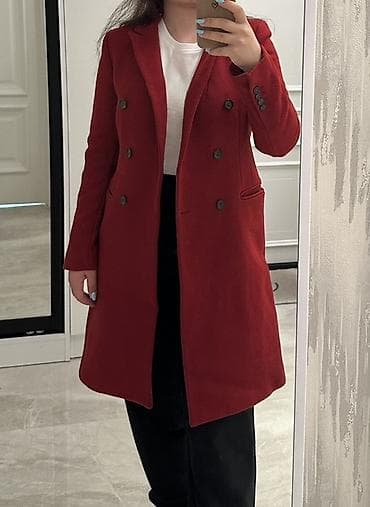 zara xs: Palto, Zara, XS, rəng - Qırmızı — 5
