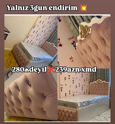 parca: Məhsul: Çarpayı (tək nəfərlik), başlıq və alt sandıqla - Ölçü: tək — 1