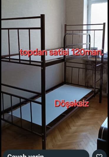 dəmir carpayı: Yeni, Təknəfərlik çarpayı, Bazasız, Matrassız, Siyirməsiz, Azərbaycan — 3