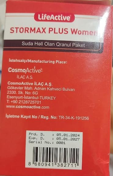 luc saat: LifeActive STORMAX PLUS Women – suda həll olan qranul paket Məhsul — 2