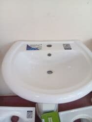 Çanaq üçün kranlar: Ayaqüstü lavabo dəstləri – pedestallı, kran üçün 1 deşikli, axıntı və — 5