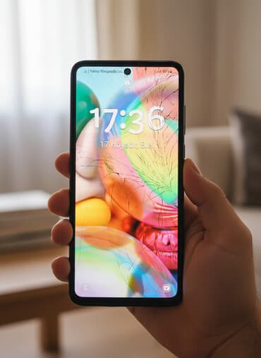 Samsung Galaxy A71, 128 GB, rəng - Göy, Qırıq