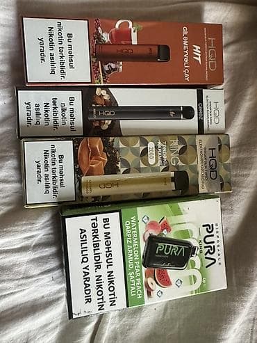 Birdəfəlik elektron siqaretlər dəsti Brendlər və modellər: - HQD HIT