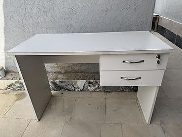 купить мебель для офиса бу: Masa – ofis/iş masası - Rəng: ağ - Material: laminat/MDFlam tipli — 4