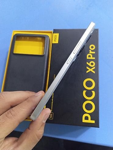 poko telefon: Poco X6 Pro 5G, 512 GB, rəng - Gümüşü, Barmaq izi — 5