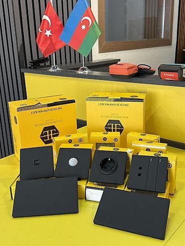 qaplar ev: Məhsul: Elegant Electrical keçid və rozetka seriyası - Qara, mat — 1