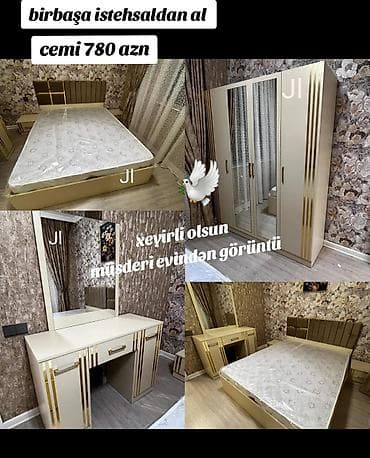 paltar dolabi: İkinəfərlik çarpayı, Dolab, Yeni — 1