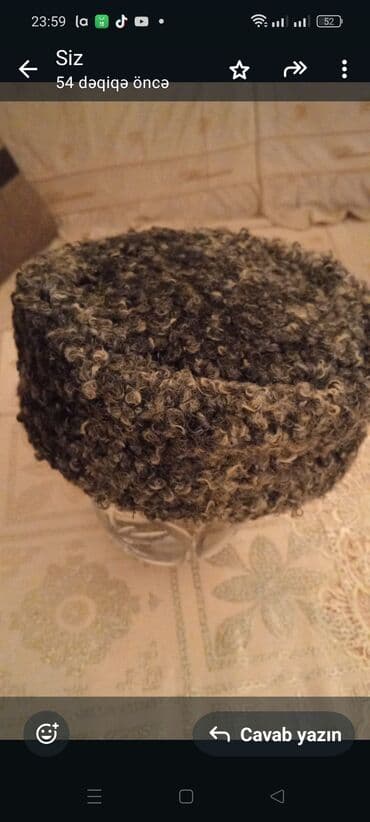 детские шапки польского производства: İşlənmiş uşaq papağı quzu dərisindən — 1