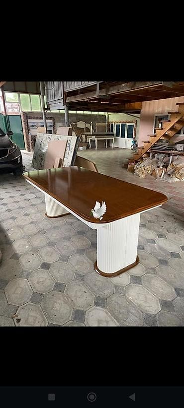 Qonaq masası, Yeni, Açılmayan, Taxta, Oval masa