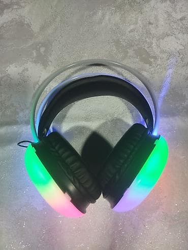 asus rog strix: RGB işıqlı gaming qulaqlıq - Böyük ölçülü, yumşaq dəri yastıqlar – — 1