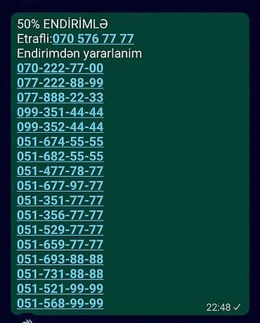 Nömrə: ( 051 ) Yeni