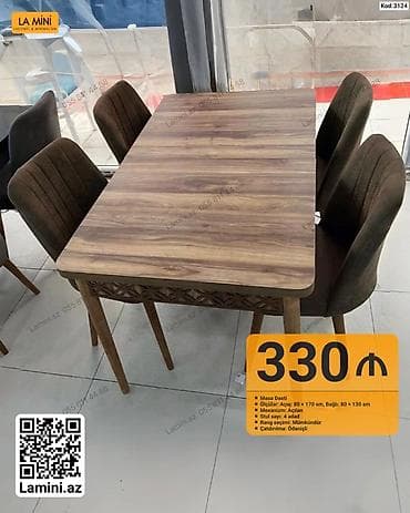 Masa dəsti – La Mini - Ölçülər: açıq 80×170 sm, bağlı 80×130 sm - lalafo.az -da Masa dəsti – La Mini - Ölçülər: açıq 80×170 sm, bağlı 80×130 sm -