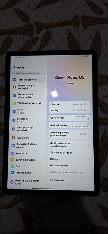 Digər avtomobillər: Planşet – Android əməliyyat sistemi ilə - Böyük ekranlı planşet — 3