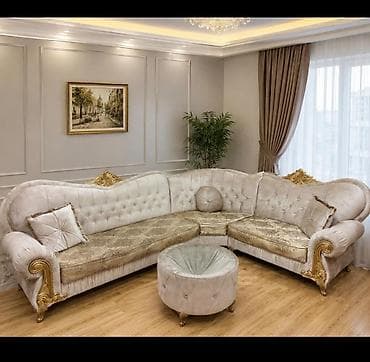 islenmis divan: Угловой диван, Б/у, Нераскладной — 1