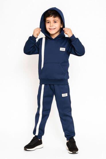 şalvar modelleri 2022: Uşaq üçün kapüşonlu idman dəsti - 2 hissəli dəst: kapüşonlu svitşört — 1