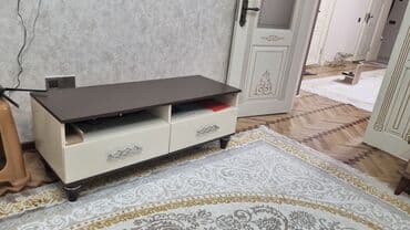 Садовая, уличная мебель: Прямой ТВ стенд, С полками, Ламинат, Турция — 2