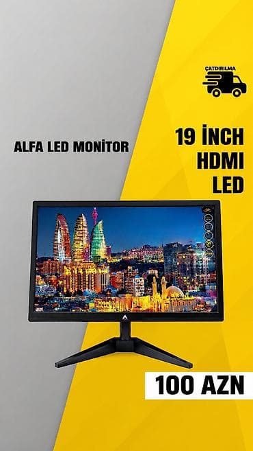 kubik manitor: ALFA LED Monitor - Ekran ölçüsü: 19 inch - Panel növü: LED - Giriş — 1