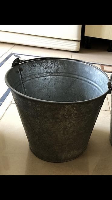 Bağ evi və bağ üçün hərşey: Sinklənmiş metal vedrə - Material: qalvanizə edilmiş (sinklənmiş) — 1