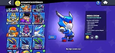 10 line: Brawl Stars hesabı təcili satılır. 12 əfsanəvi, 7 hipersarj skini — 5