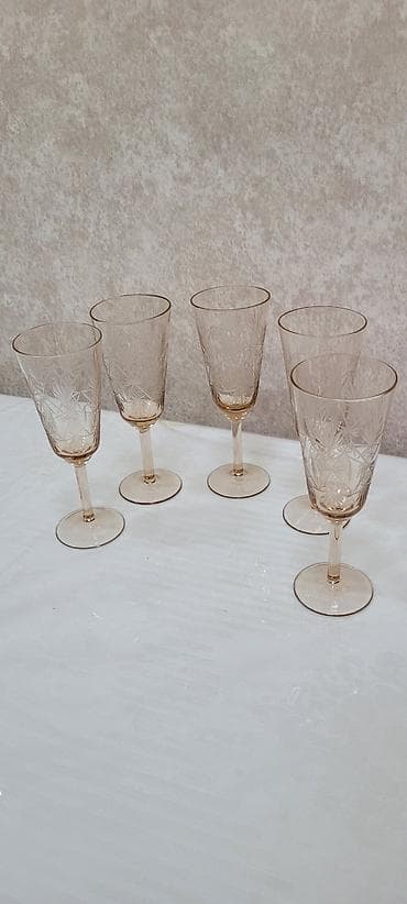 alət qabı: Qədəhlər, rəng - Qəhvəyi, Şüşə, 6 ədədli dəst — 3