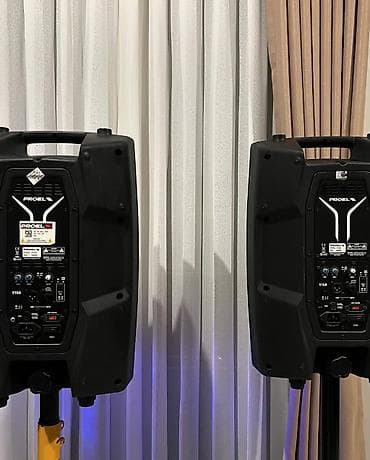 canon 5 d: Proel V10A aktiv akustik sistem – cüt kolon və tənzimlənən tripodu — 3